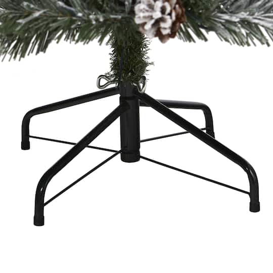 6ft. Pre-Lit White River Mountain Pine Artificial Christmas Tree, Clear LED Lights